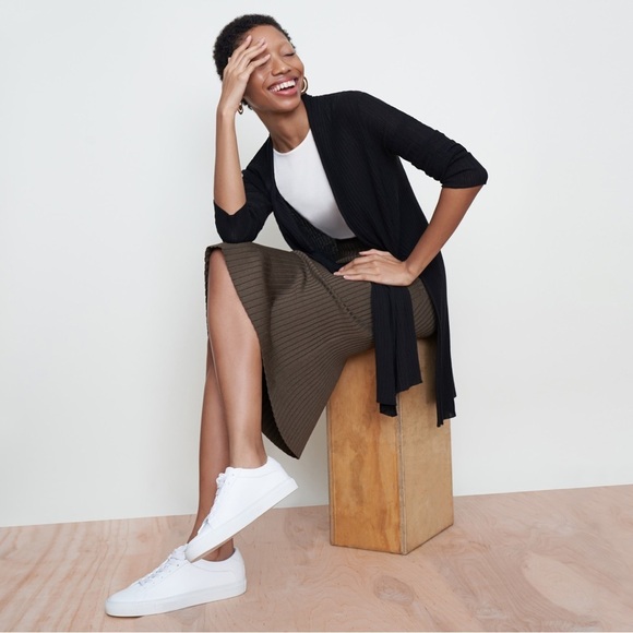 MM Lafleur Long line kimono Black ballet Cardigan xl old money quiet luxury - Picture 3 of 12